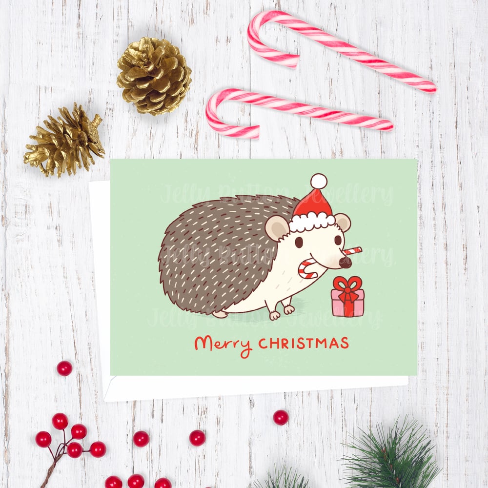 Image of Hedgehog Christmas Card