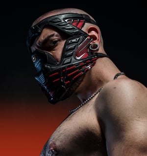 Image of SNEAKER MASK / T3 / BLACK - RED