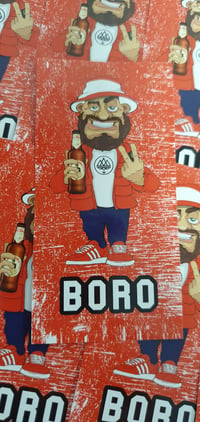 Image 2 of **LAST PACK**Pack of 25 10x5cm Middlesbrough Boro Football/ultras stickers.