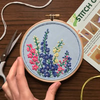 Image 2 of Delphinium Embroidery Kit