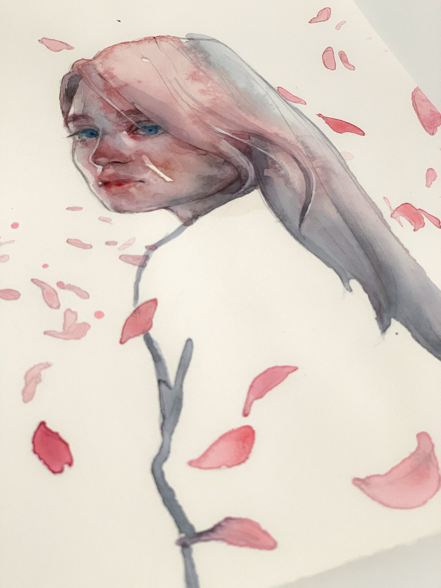 Agnes-Cecile petals sketch (18x25 cm)