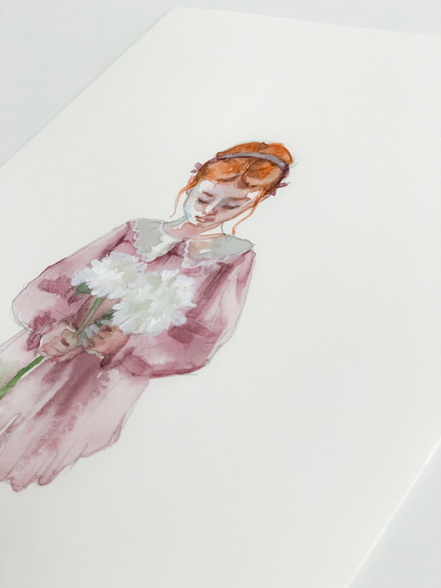 Agnes-Cecile tiny bouquet sketch (18x25 cm)