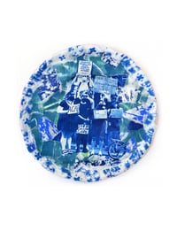 Protest Plate (blue and green)