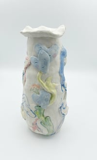 Image 3 of Blue Pansy Goddess Vase