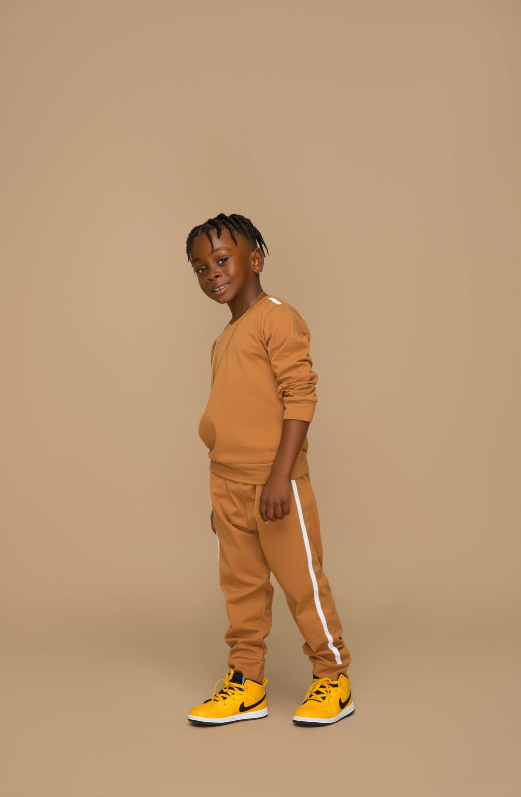 brown jogger set