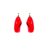 PETALS ON CREOLES _ EARRINGS E3 RED