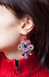 Mini Earrings - Pack your bags - boucles brodées 