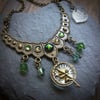 Fairy Wishes Daisy Green and Bronze Plate Necklace *ON SALE WAS £22 NOW £13*