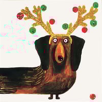 Image 1 of Dachshund Christmas Card
