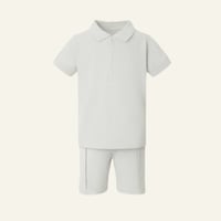 Zip Up Polo Shorts Sets