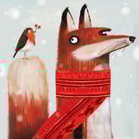 Image 1 of Fox and Robin Card