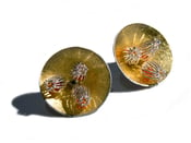 Image of "Golden Anemone" Stud Earrings Large