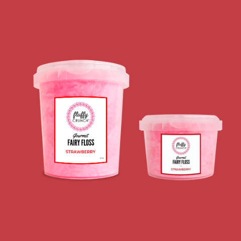 Image of Strawberry - Fluffy Crunch Fairy Floss (50g)