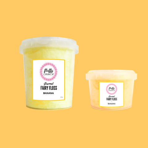 Image of Banana - Fluffy Crunch Fairy Floss (50g)