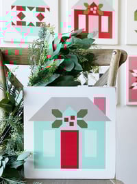 Image 3 of SET of 6 - CHRISTMAS - 11" Wood Barn Quilts