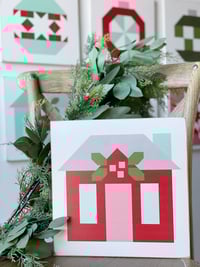 Image 4 of Red House - Christmas Barn Quilts