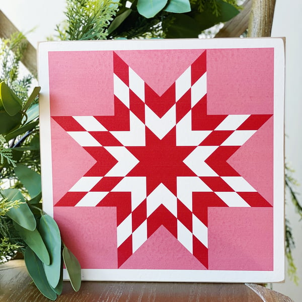 Image of Red Nantucket - NEW! Christmas Barn Quilt