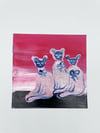 Magic Cats With Bows Paintings 