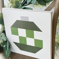 Image 2 of Green Ornament - Christmas Barn Quilts