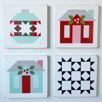 Image 4 of BLACK STAR BRIGHT - Bonnie & Camille - 11" Wood Barn Quilt