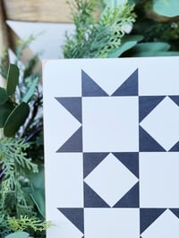 Image 5 of BLACK STAR BRIGHT - Bonnie & Camille - 11" Wood Barn Quilt