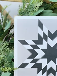 Image 2 of Black + Gray Nantucket - B&C Wood Barn Quilt