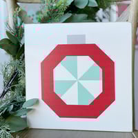 Image 1 of Pinwheel Ornament - Christmas Barn Quilt