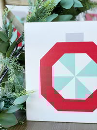 Image 2 of Pinwheel Ornament - Christmas Barn Quilt