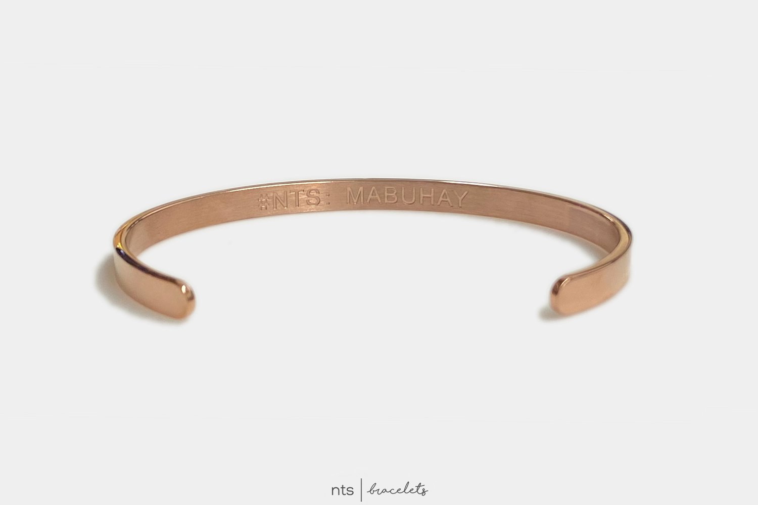 Image of ROSE GOLD THICK FILIPINA SUN BRACELET- #NTS: MABUHAY (Limited Edition + Rose Gold)