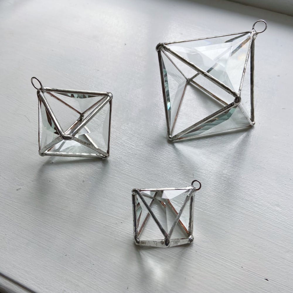 Image of 3D Disco Prism Ornaments - triangles