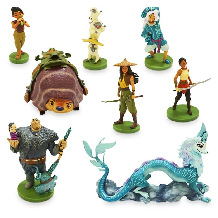 Disney Store Exclusive Raya And The Last Dragon Deluxe Figure Play Set 8pcs