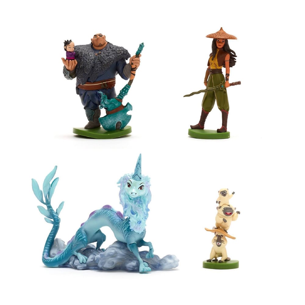 Disney Store Exclusive Raya And The Last Dragon Deluxe Figure Play Set 8pcs