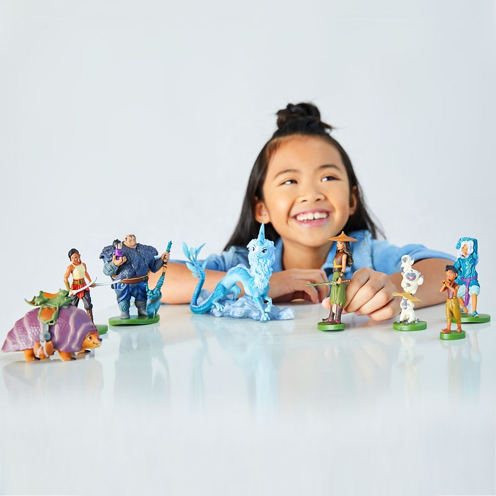 Disney Store Exclusive Raya And The Last Dragon Deluxe Figure Play Set 8pcs