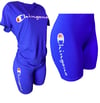 "Chingona" Biker Shorts Set ROYAL BLUE