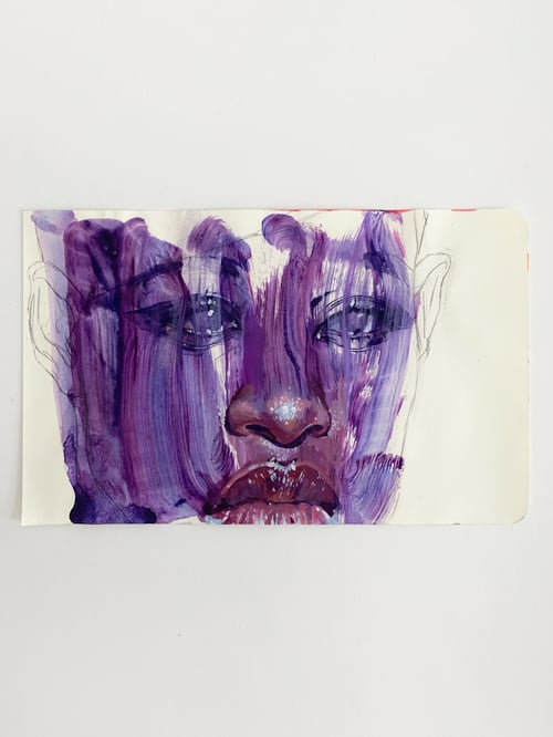 Image of violet strokes (21x13 cm)
