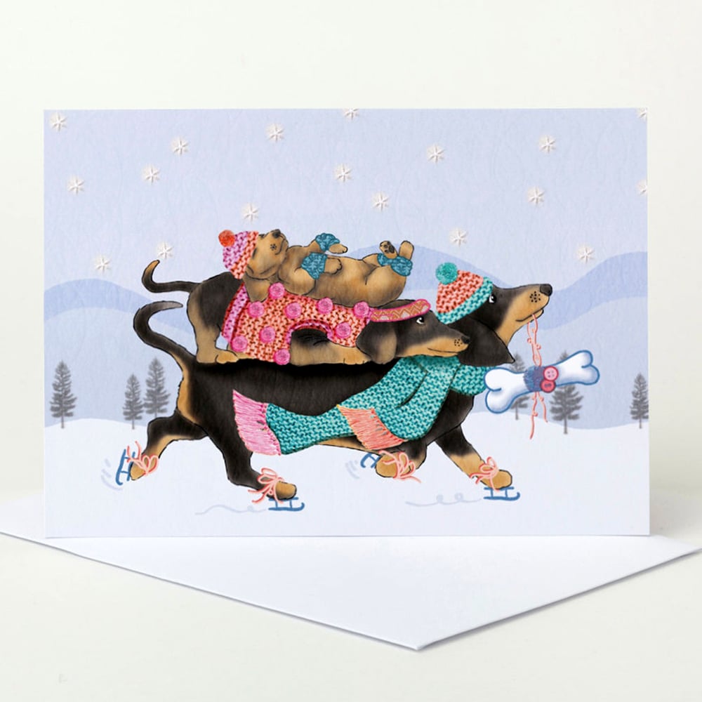 Image of Sausage Dogs Christmas Card