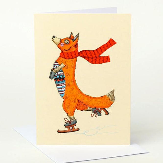 Image of Skating Fox Card