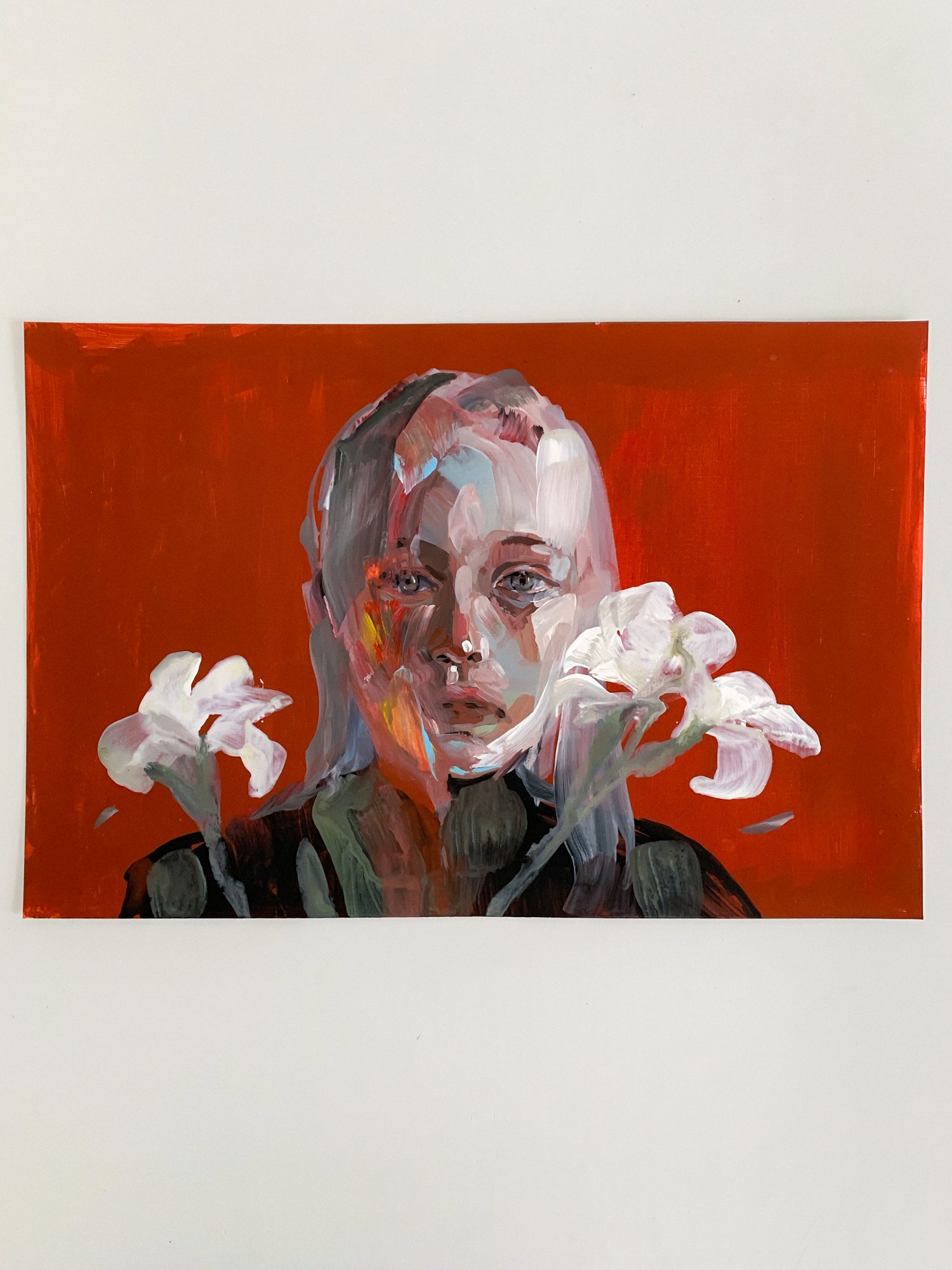 Agnes-Cecile white iris II (40x26 cm)