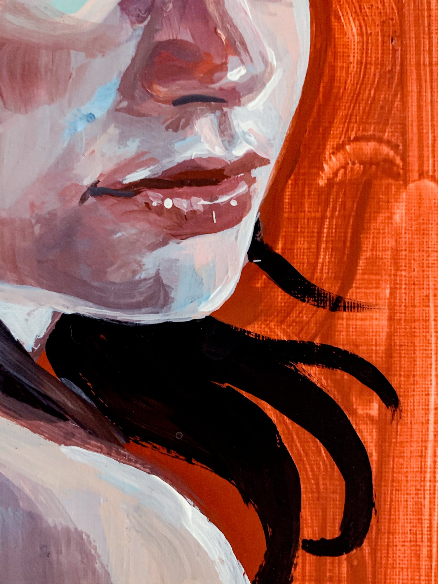 Agnes-Cecile red study (20x23 cm)