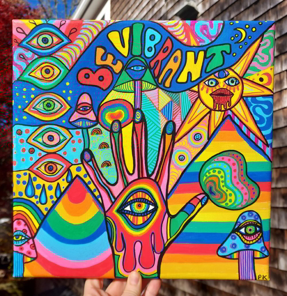 'Be Vibrant' Acrylic painting