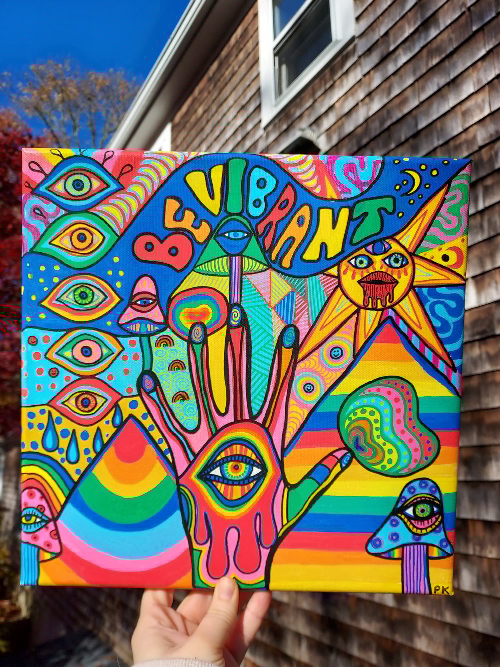 'Be Vibrant' Acrylic painting