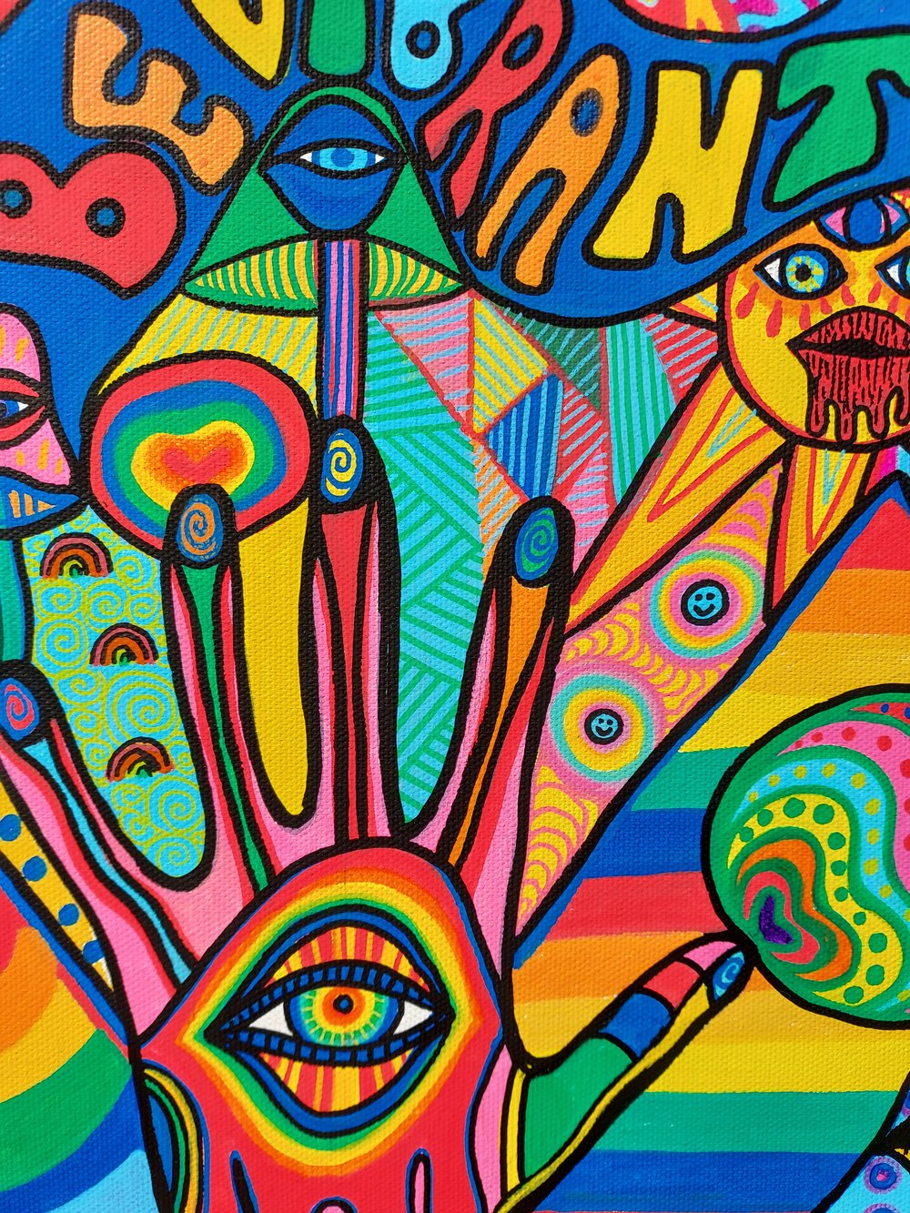 'Be Vibrant' Acrylic painting
