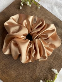 Image 1 of Caramel Satin Scrunchie