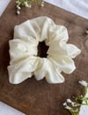 Ivory Eyelet Scrunchie