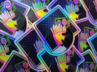 Cosmic fries - Holographic sticker