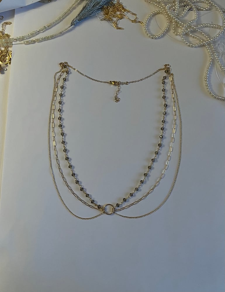 Image of -;- smoky quartz chain collar -;-