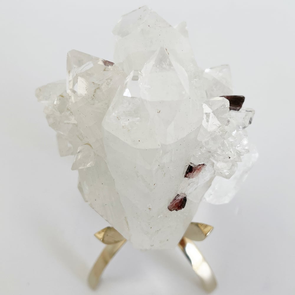 Image of Apophyllite no.33 + Brass Claw Stand