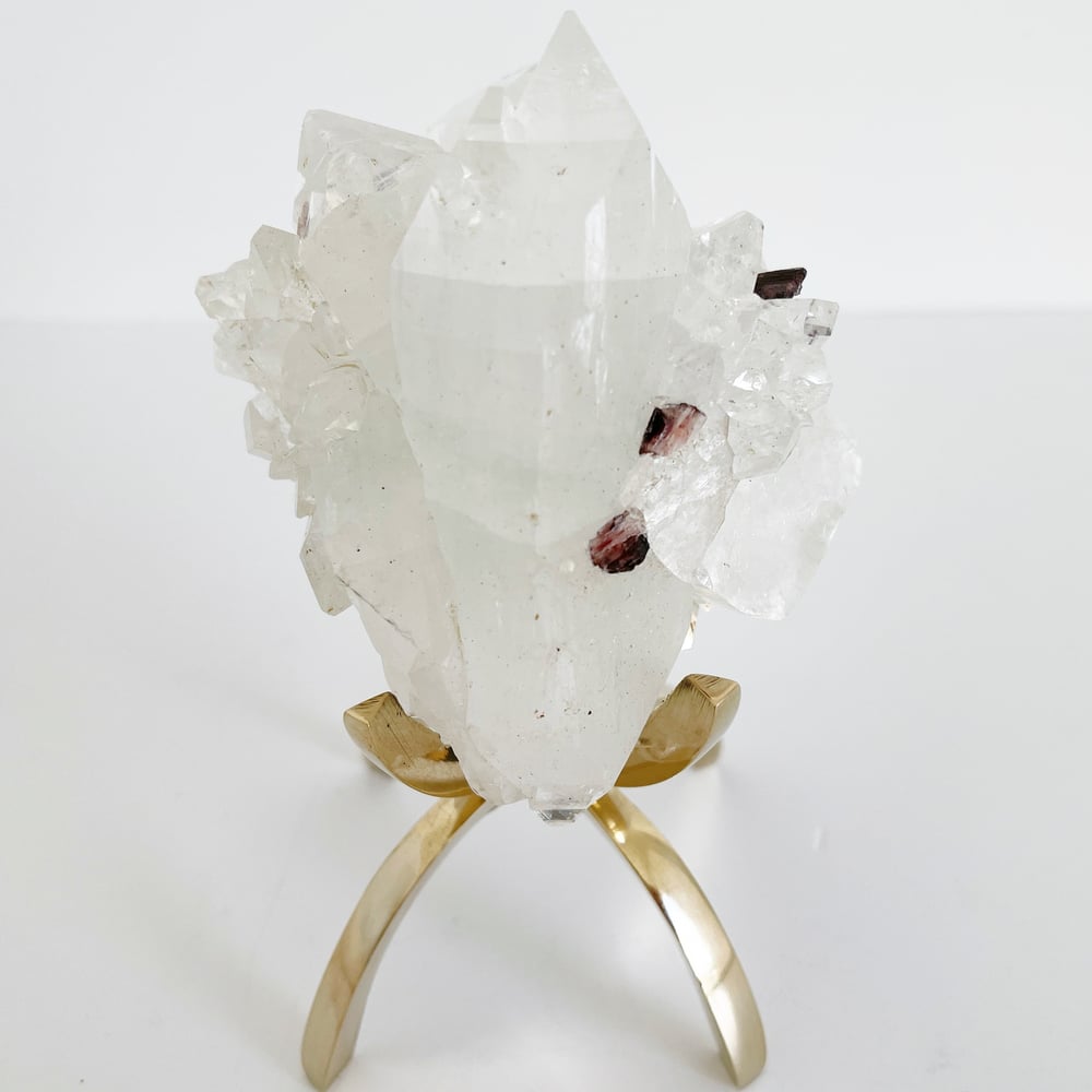 Image of Apophyllite no.33 + Brass Claw Stand