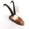  Vintage Woodslice Mounted Chamois Goat Horns II