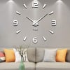  VANGOLD Large 3D Wall Clock DIY Wall Decoration Clock with Mirror Surface Sticker for Office Home L
